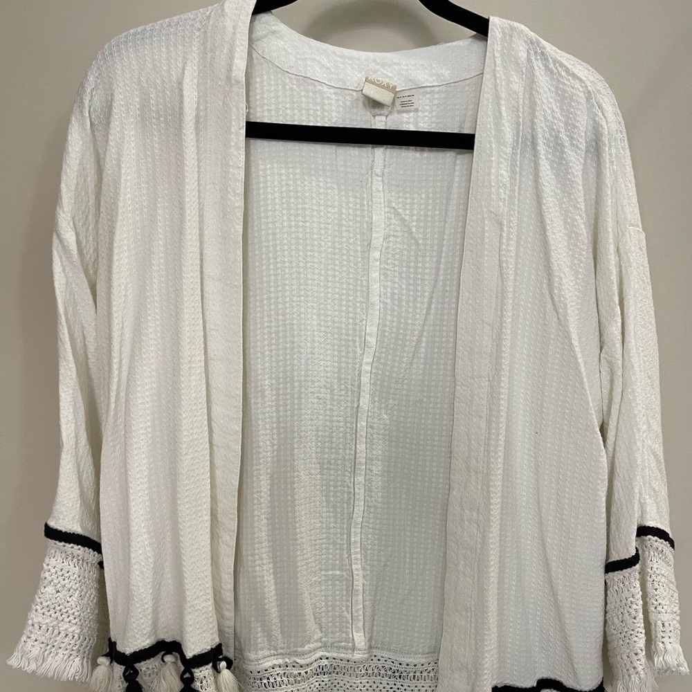 Roxy bathing suit coverup shirt.